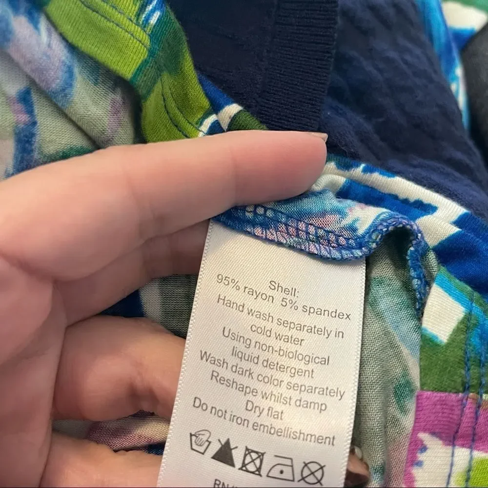 (BOGO FREE) Anthropologie PLENTY TRACY REESE SAILOR KNOT BLUE TOP SHIRT SMALL - Picture 3 of 3